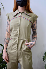 Seventies Khaki Rainbow Jumpsuit