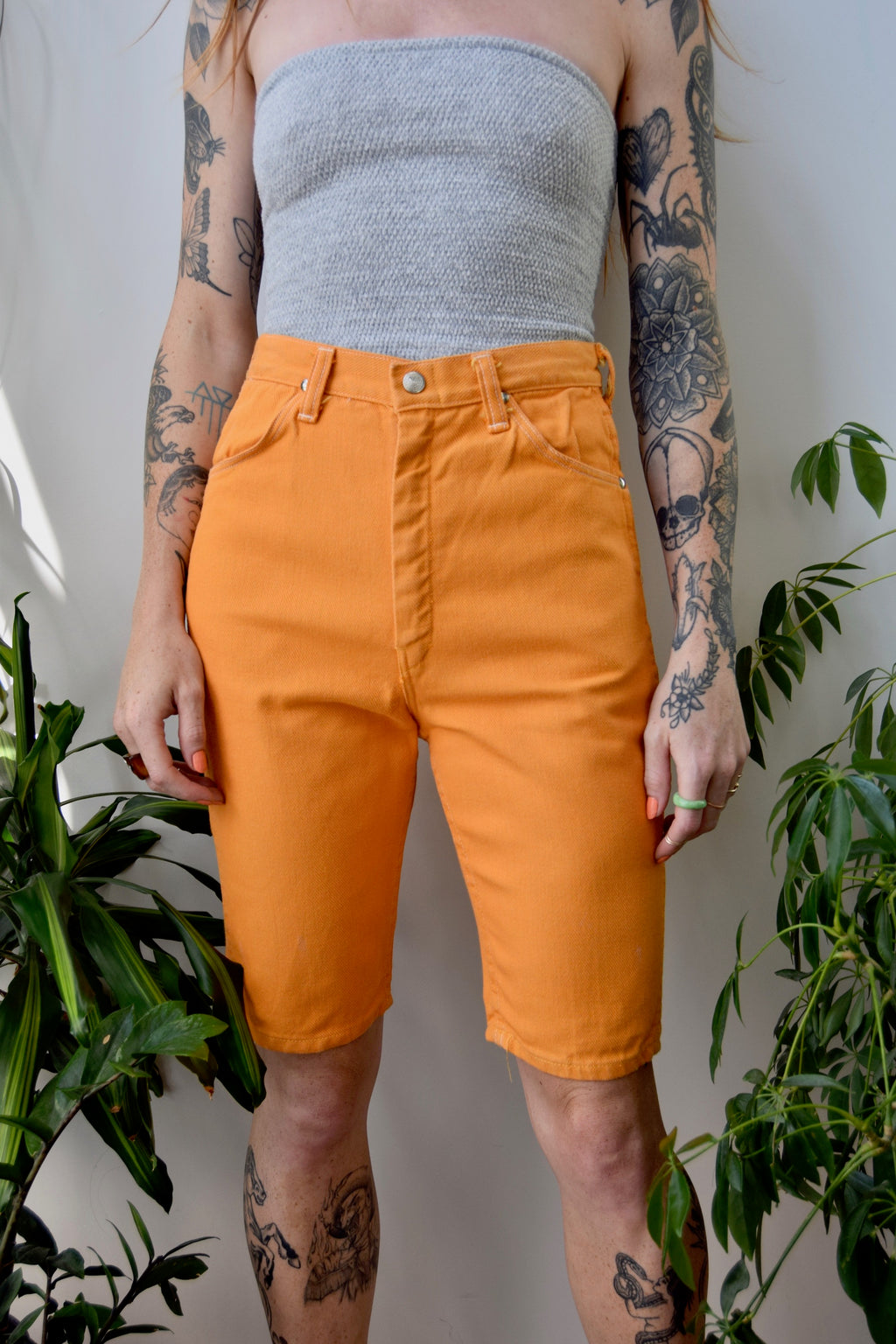 Sixties Orange "Ranch Craft" Denim Clam Diggers