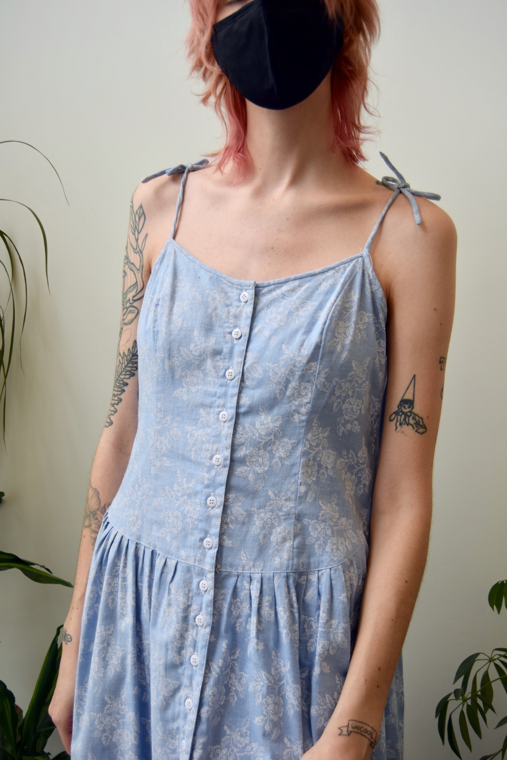 Sky Blue Cotton Dress