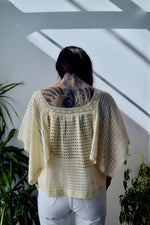 Cream Crochet Kerchief Blouse