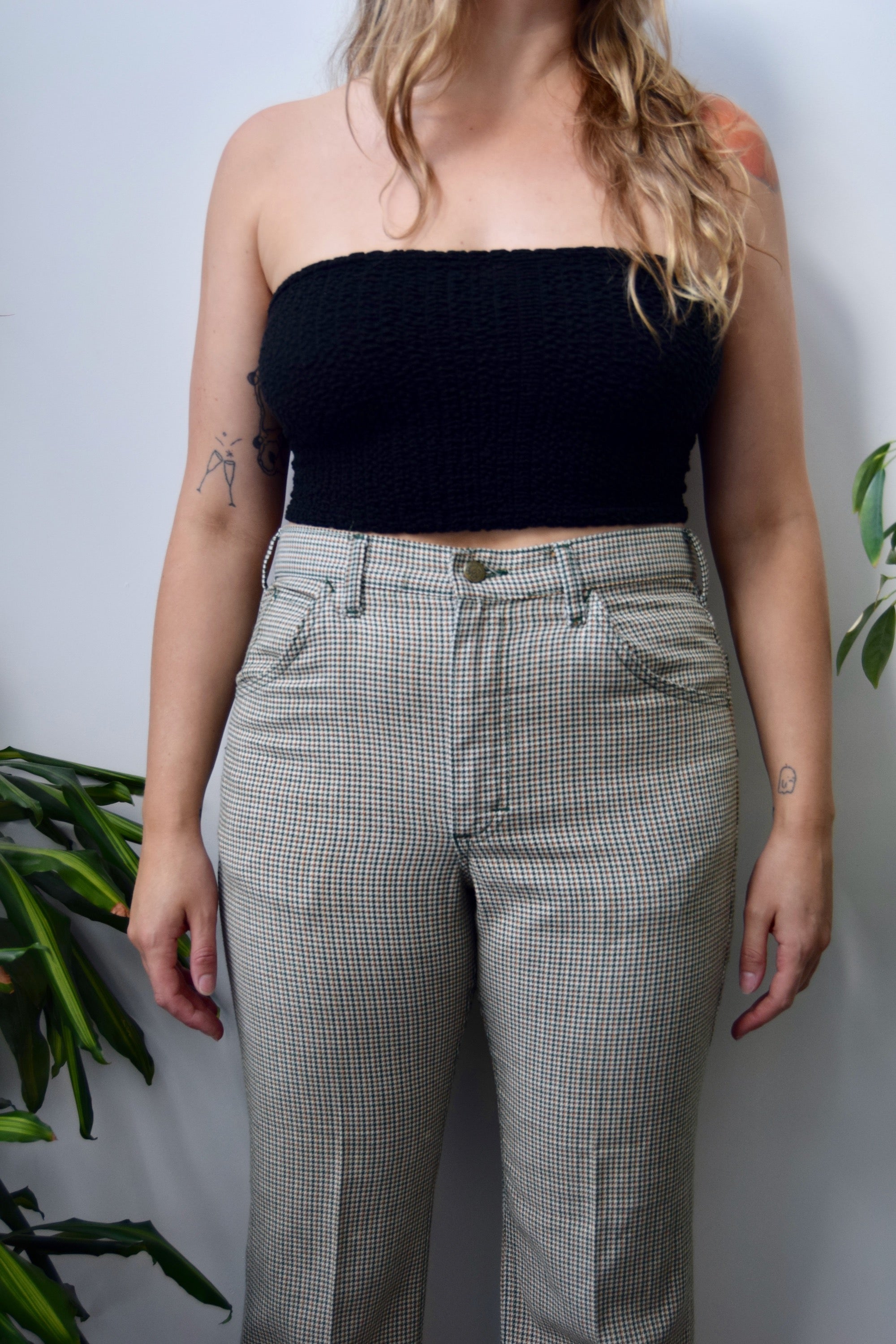 70s Houndstooth Lee Trousers