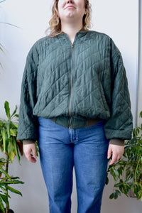 Quilted Silk Bomber