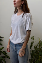 Threadbare Single Stitch White Tee