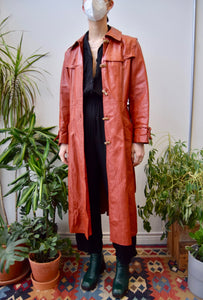 Rust Leather Trench