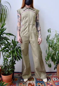 Seventies Khaki Rainbow Jumpsuit