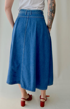 Denim 'Lizwear' Western Aline Skirt