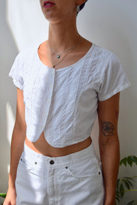 Antique Inspired Embroidered Crop Top