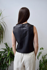 Vintage Leather Vest Top