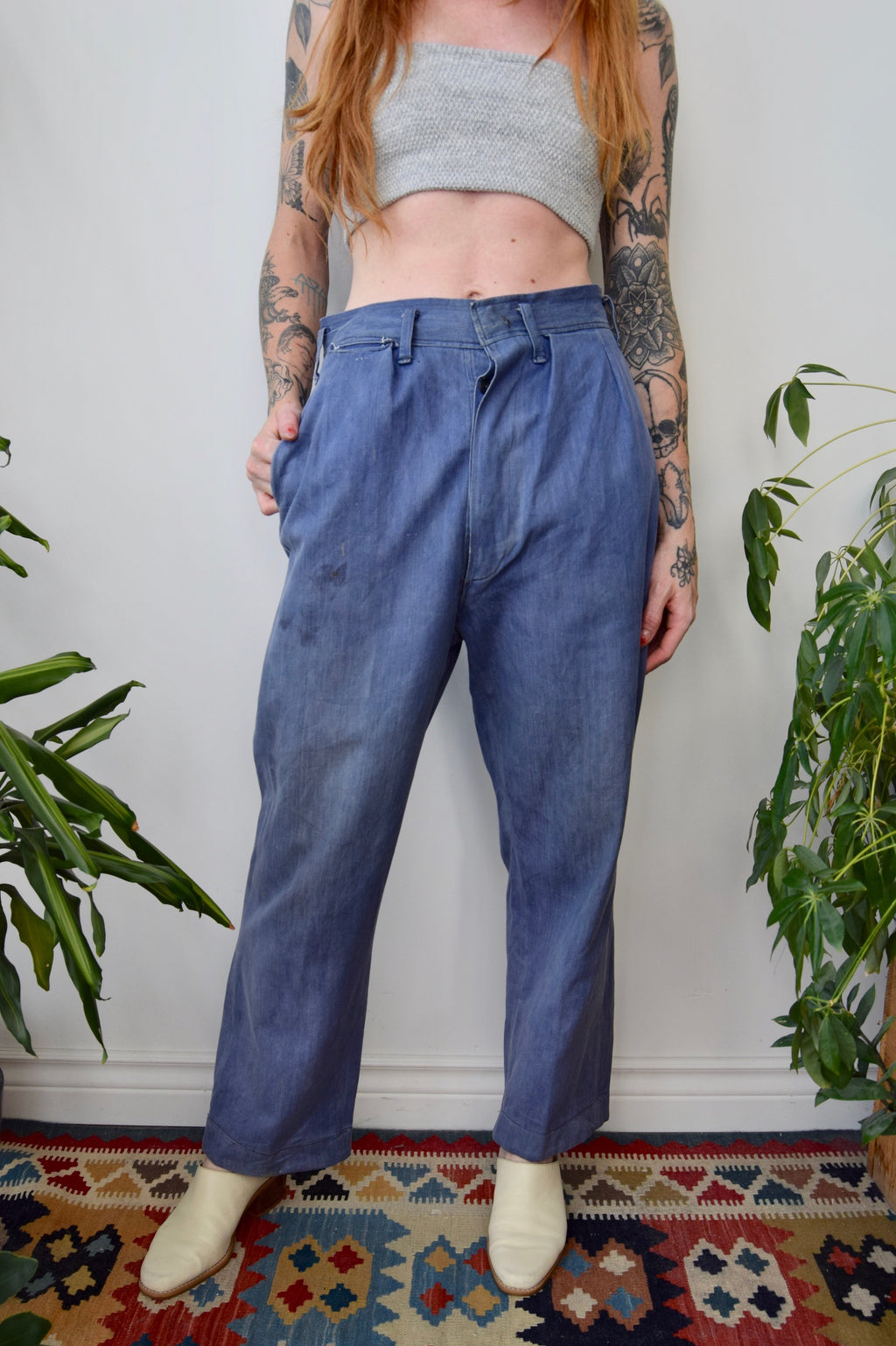 Olden Indigo Workwear Trousers