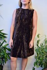 Sixties Chocolate Velvet Dress