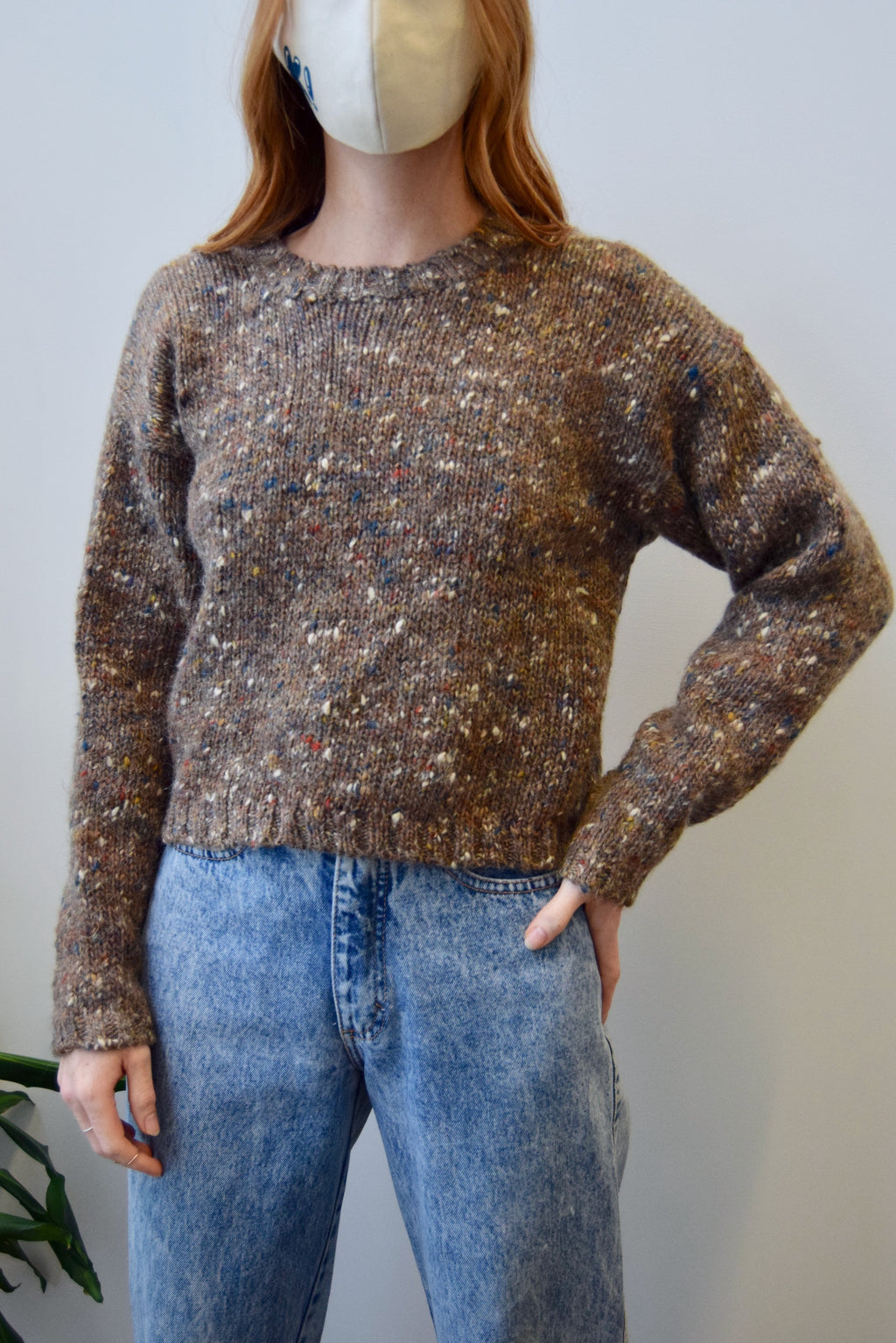 Cropped Confetti Sweater