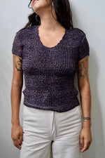 Pleated Leopard Top
