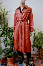 Rust Leather Trench