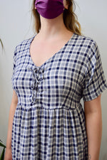 Textured Plaid Picnic Dress