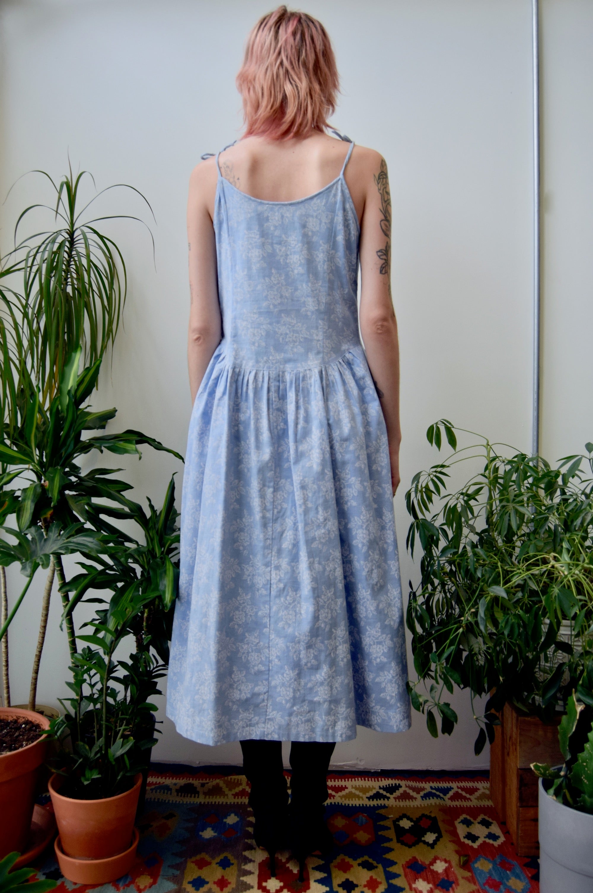 Sky Blue Cotton Dress