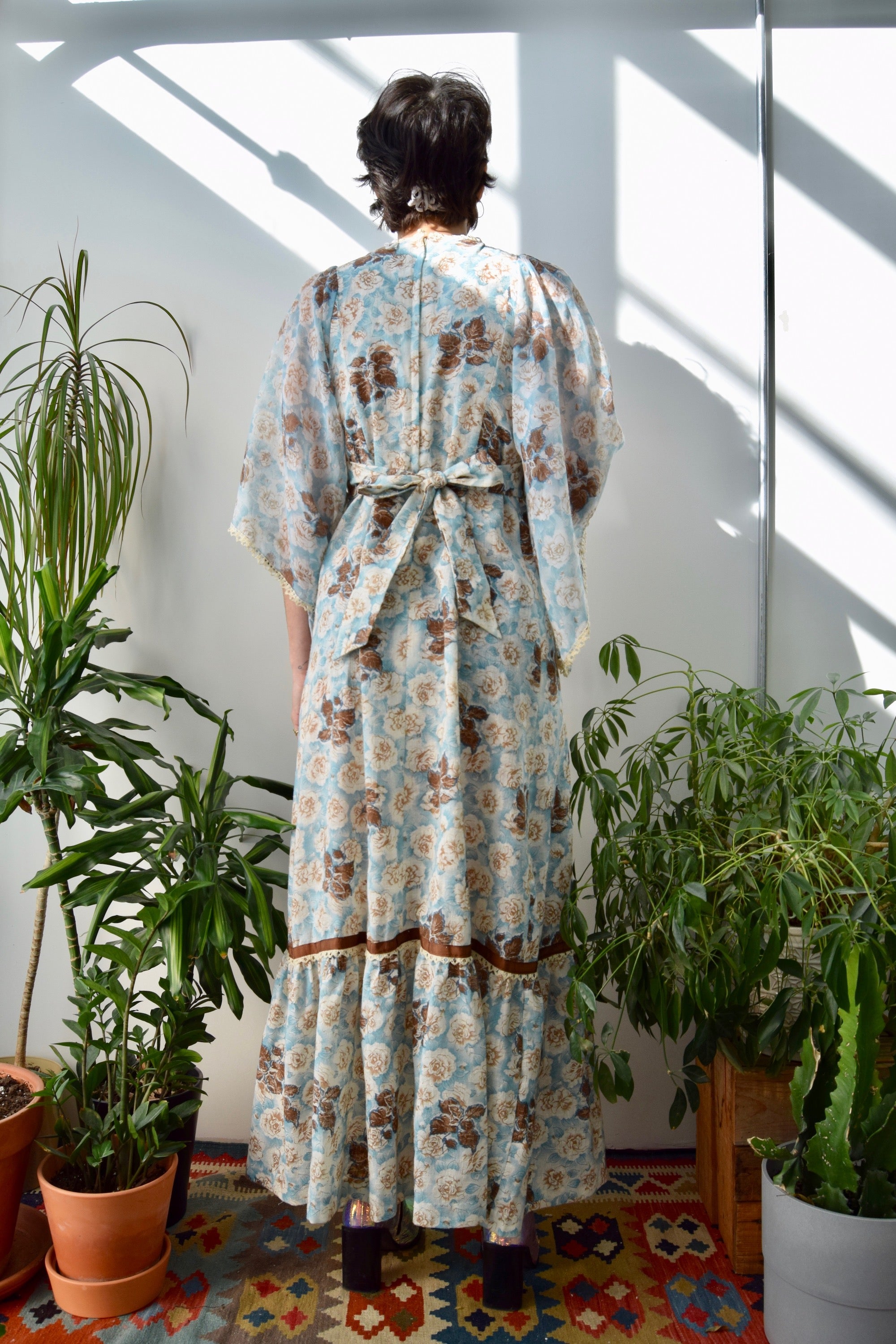 Seventies Bell Sleeve Maxi Dress