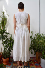 White Gauzy Cotton Summer Dress