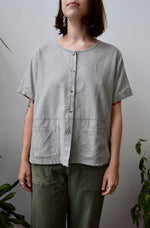 Sage Cotton/Linen Blouse