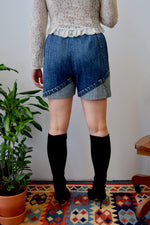 Pleats Please Faux Denim Shorts