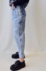 Acid Wash Tapered Jeans