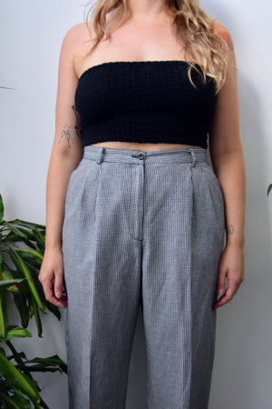 Linen Gingham Trousers