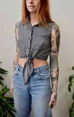 Gingham Tie Top