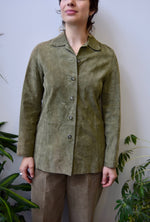 Green Suede Shacket