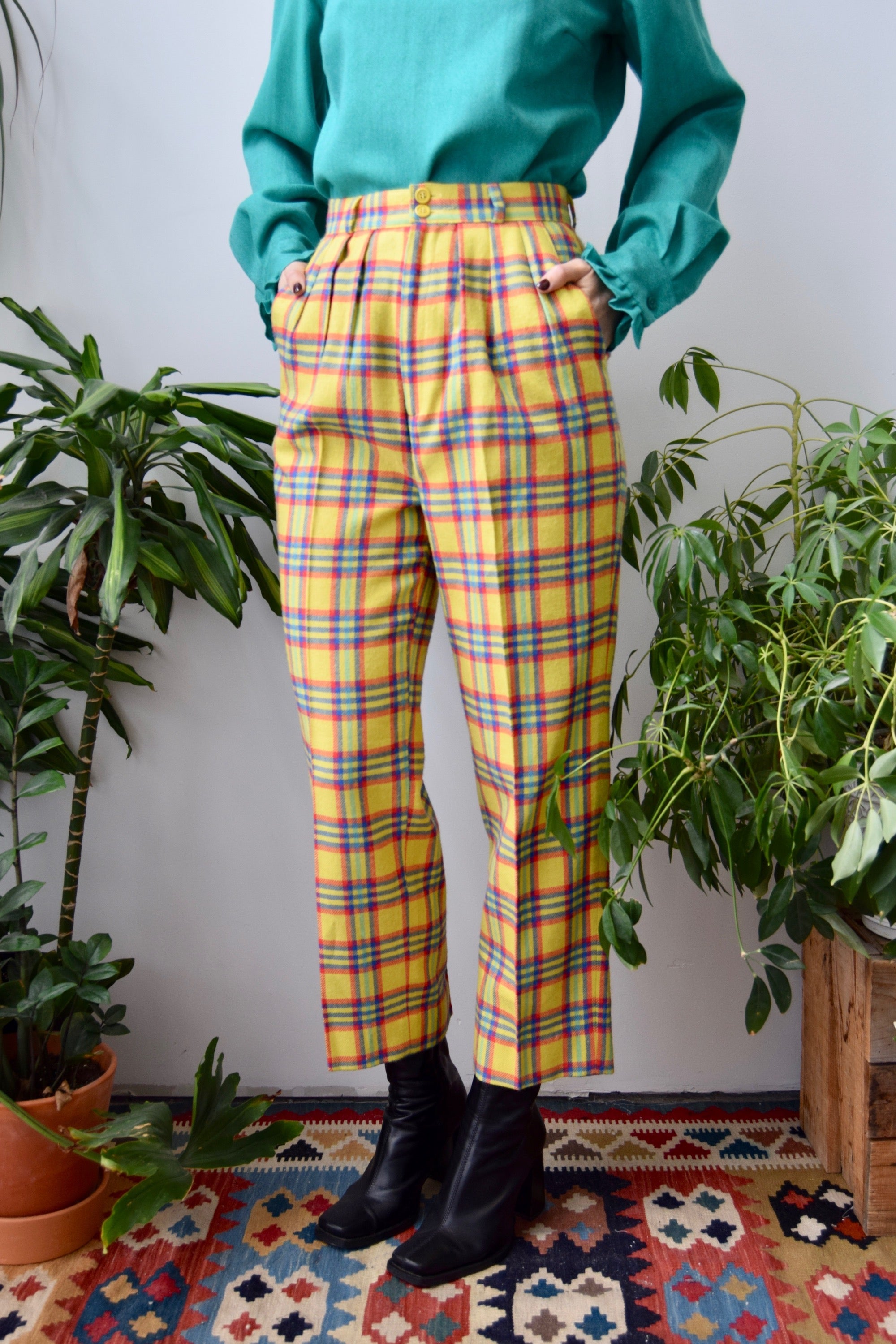 Sunny Plaid Trousers