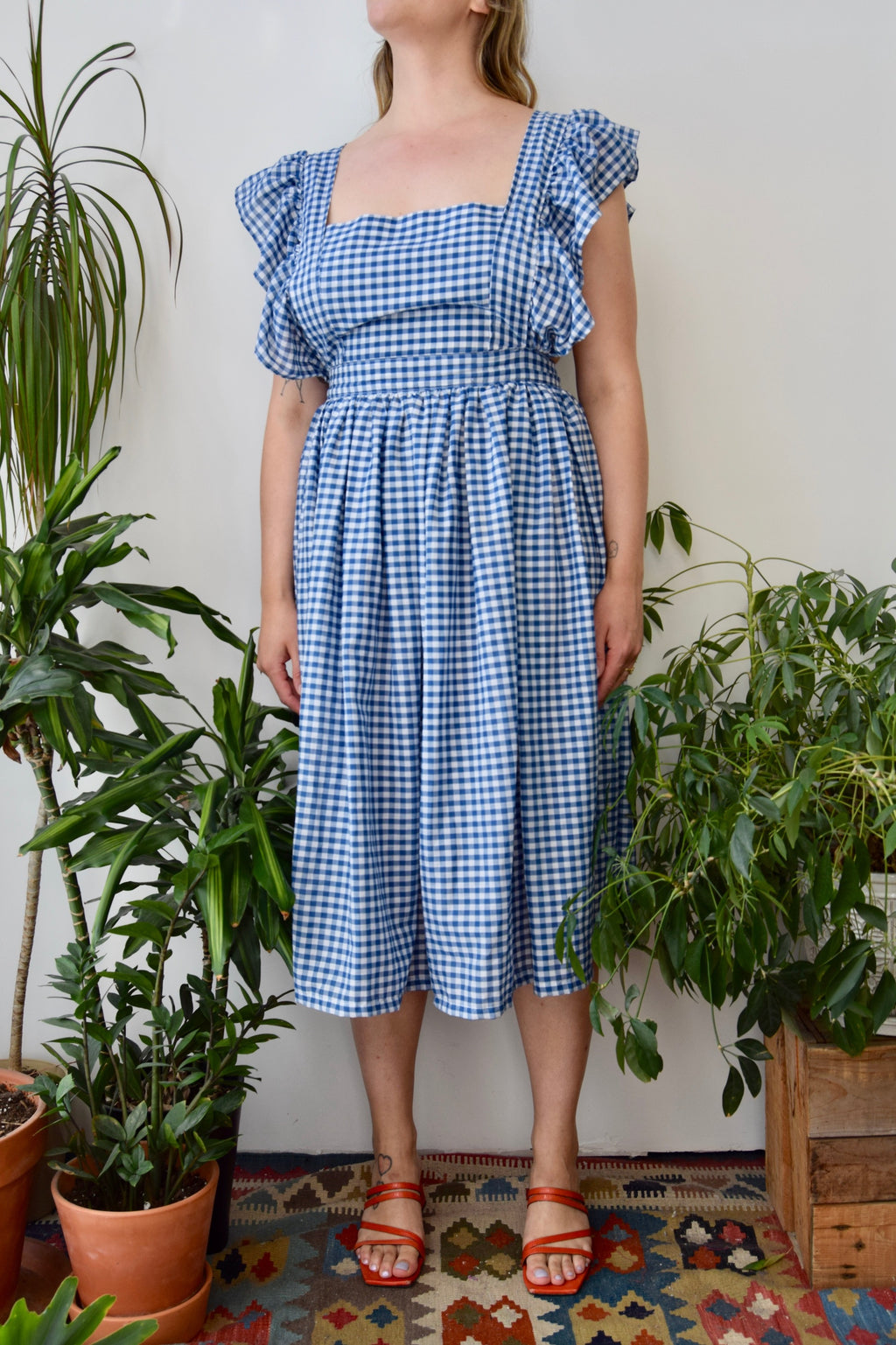 Friends Of Dorothy Gingham Pinafore Dress