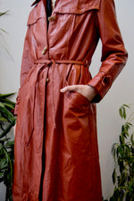 Rust Leather Trench