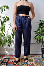 Silk Stripe Trousers