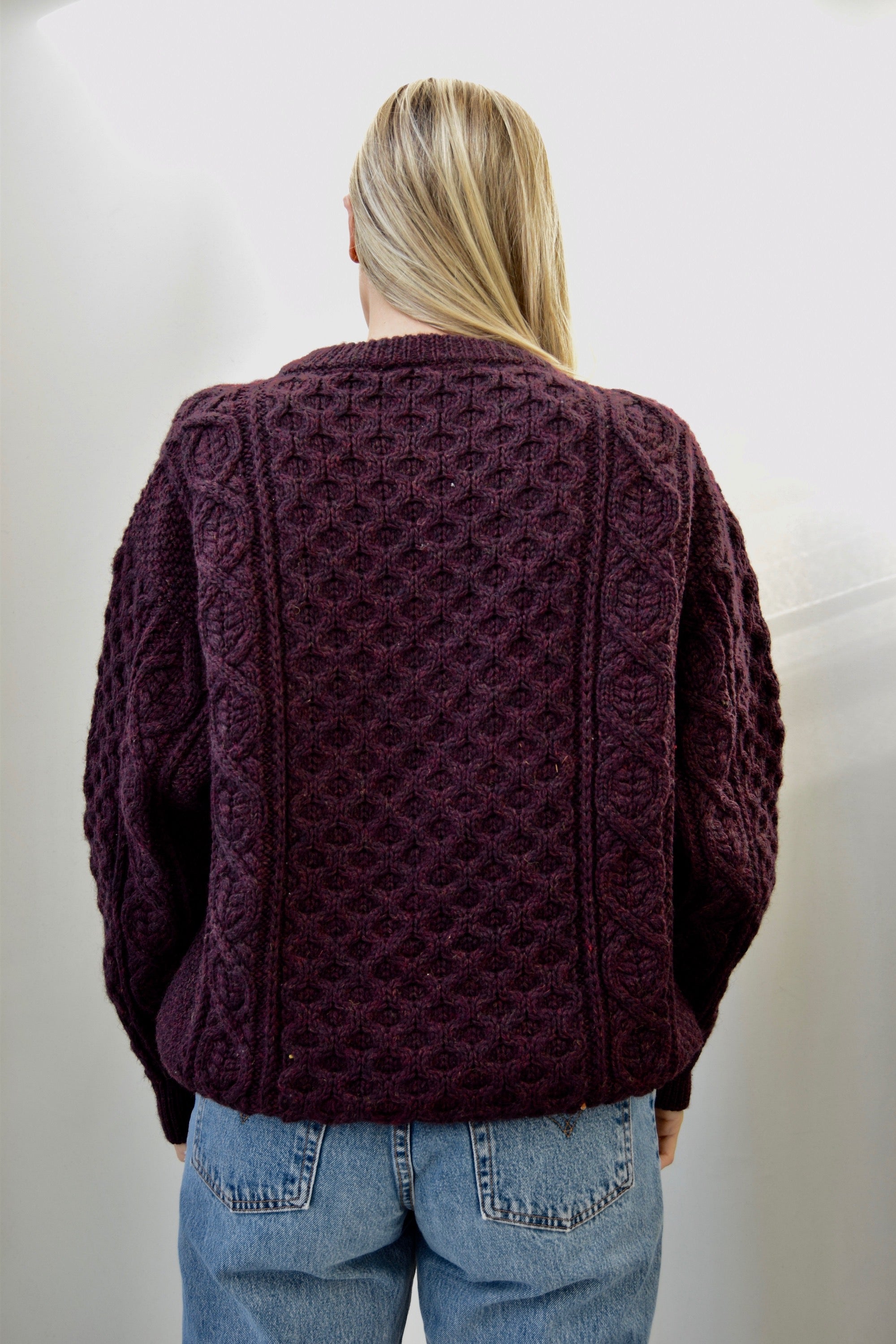 Mulberry Wool Irish Knit