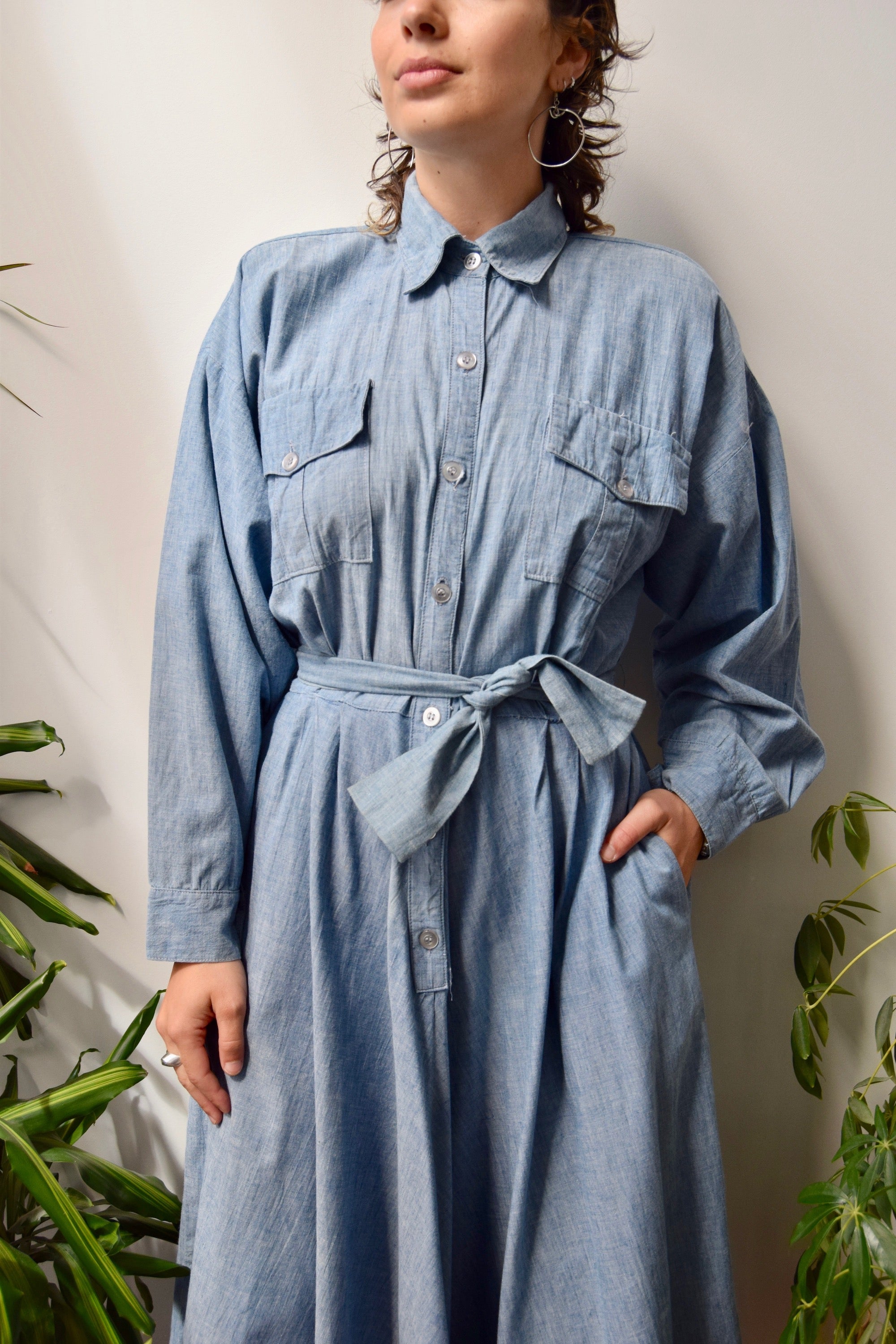 Vintage Kamali Chambray Dress