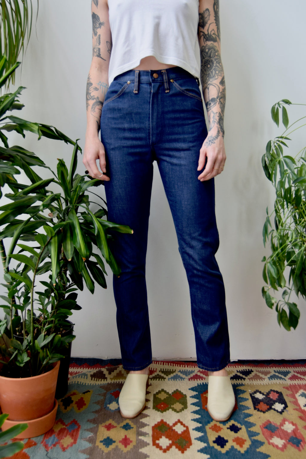 Vintage Dark Wash Wranglers