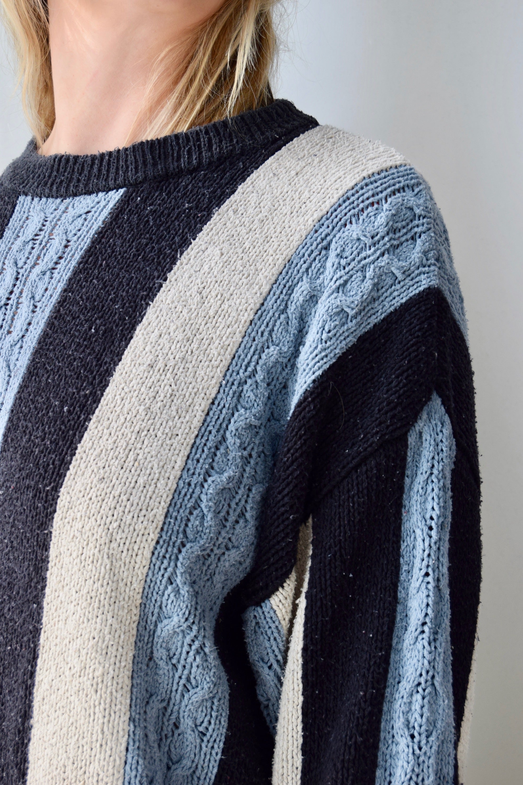 Blue Tone Silk Sweater