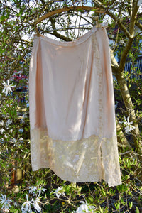 Antique Silk And Lace Skirt Slip
