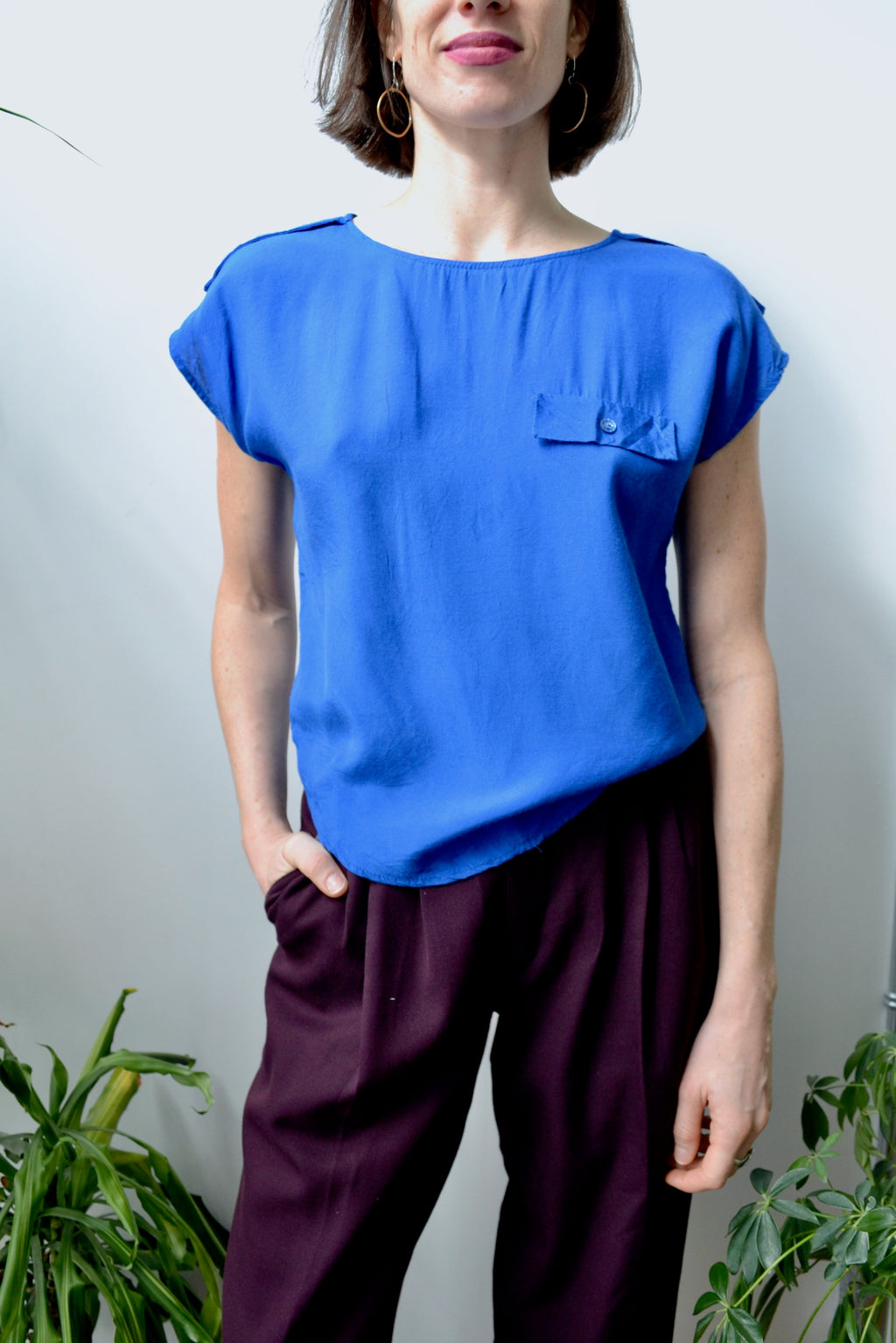 Cobalt Rayon Top