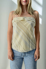 Neutral Striped Silk Tank