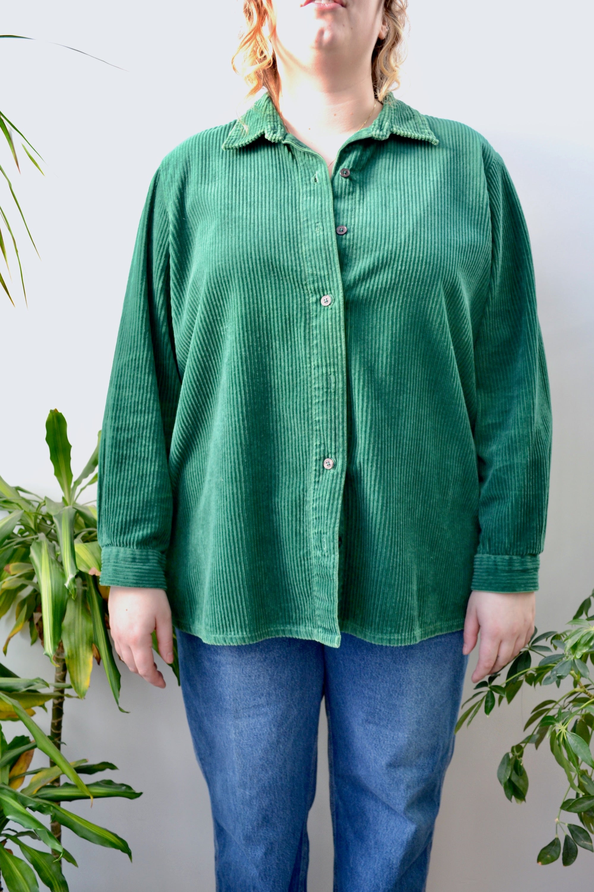 Jade Cord Button Up
