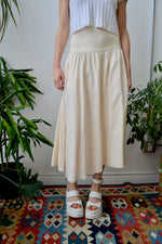 Cream Silk Wrap Skirt