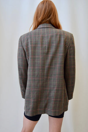 Autumnal Lambswool Houndstooth Blazer