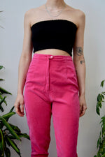 Hot Pink Velvet Pants