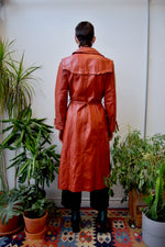 Rust Leather Trench