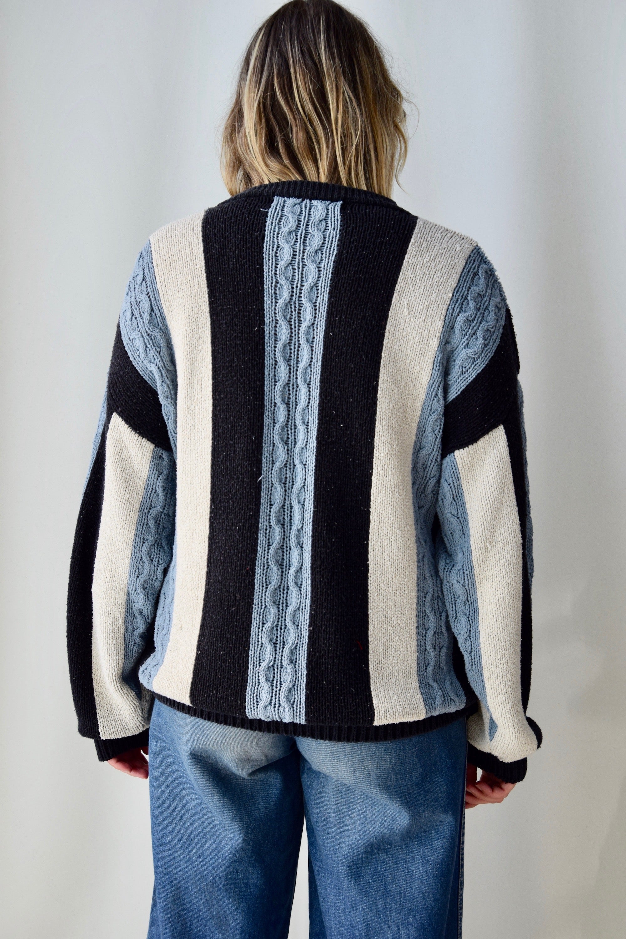 Blue Tone Silk Sweater