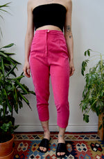 Hot Pink Velvet Pants