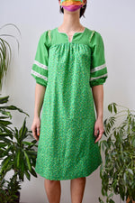 Seventies Puff Sleeve House Dress