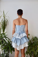 Denim Ruffle Party Dress