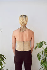 Y2K Fringe Suede Halter Top