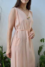 Vintage Peach Silk Nightgown