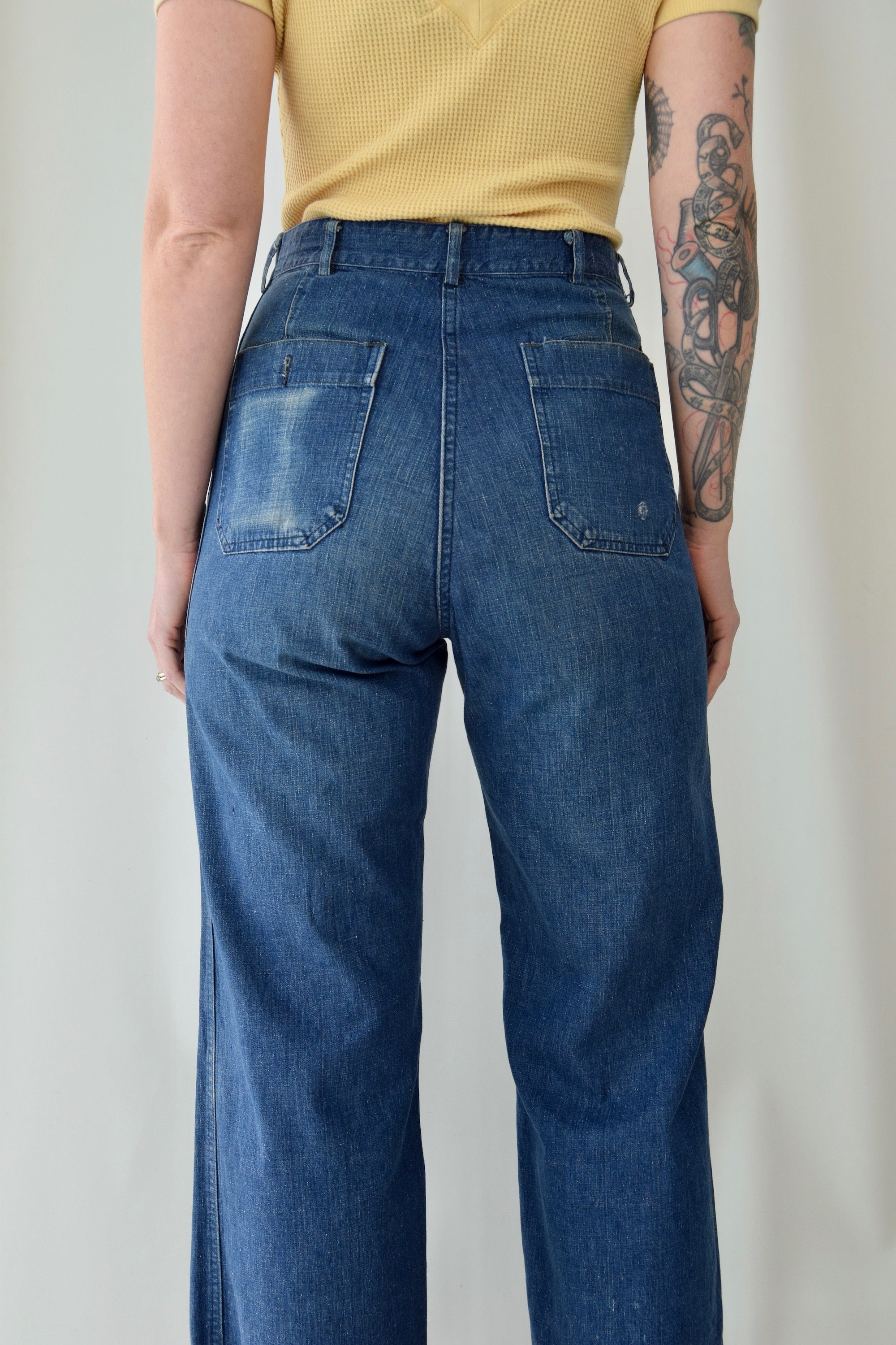 1940's USN Denim Button Fly Dungarees